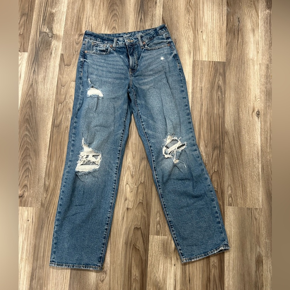 Old Navy Blue Boyfriend Jeans Relaxed Fit